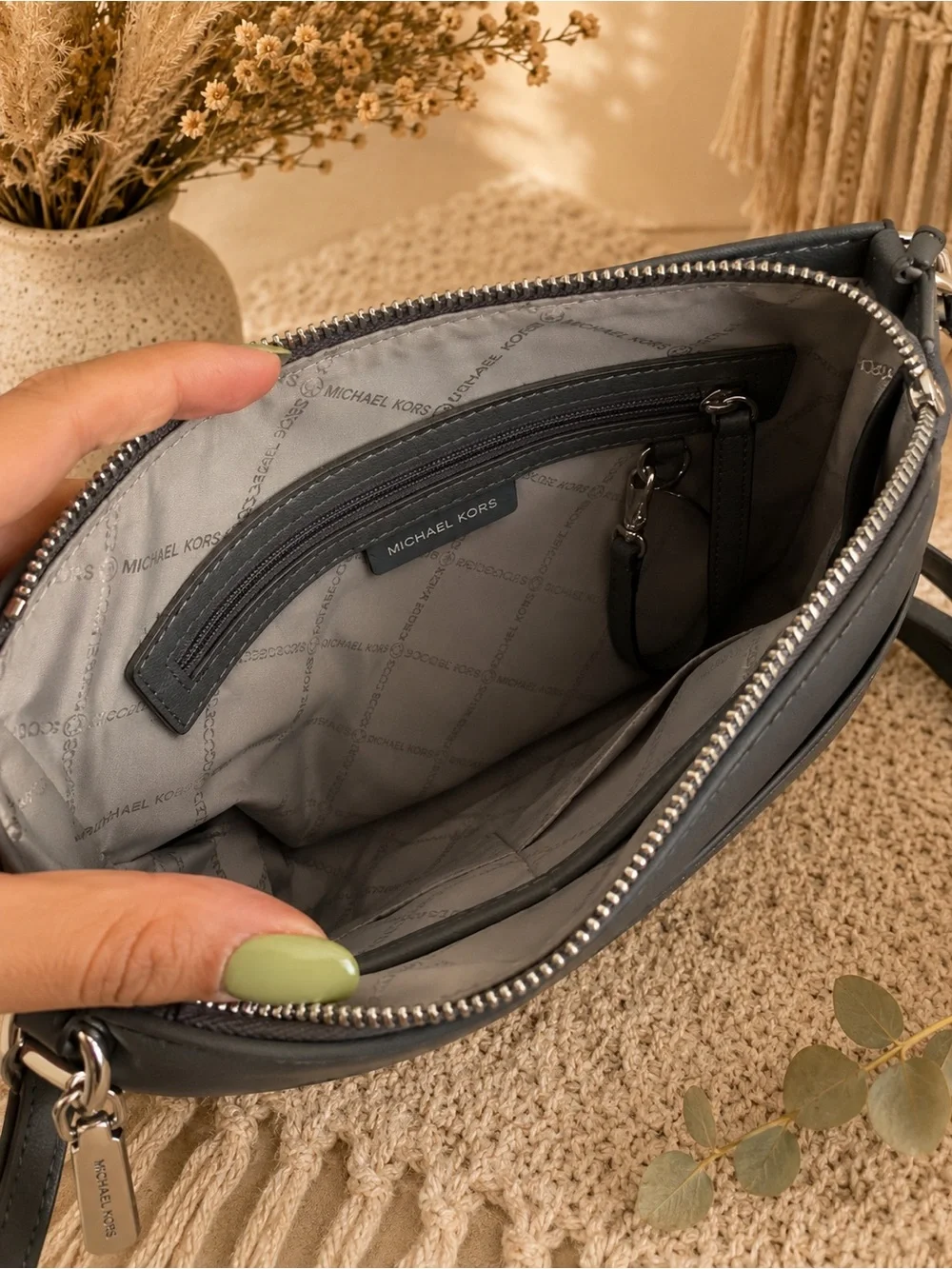 Michael Kors Jet Set Large Nylon Gabardine Messenger Bag